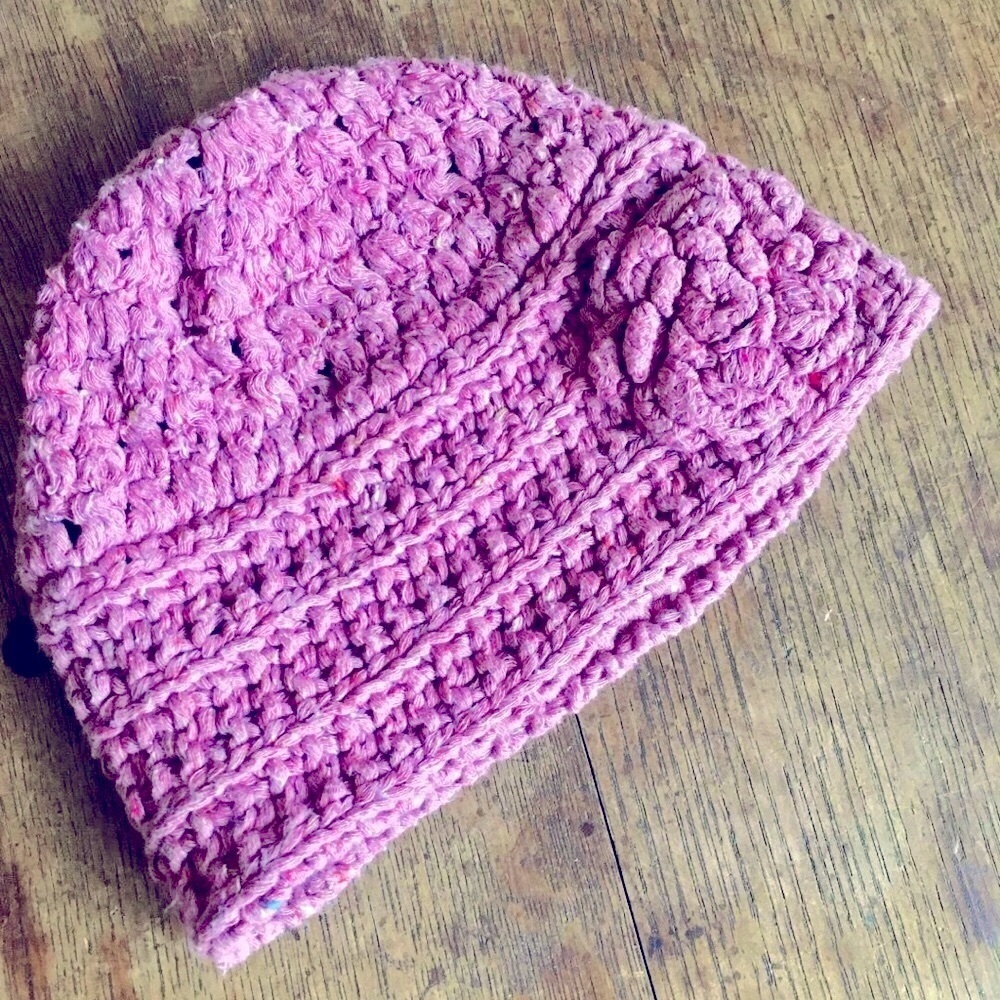 Dusty Rose Hemp and Cotton Hat - Picture 1 of 4